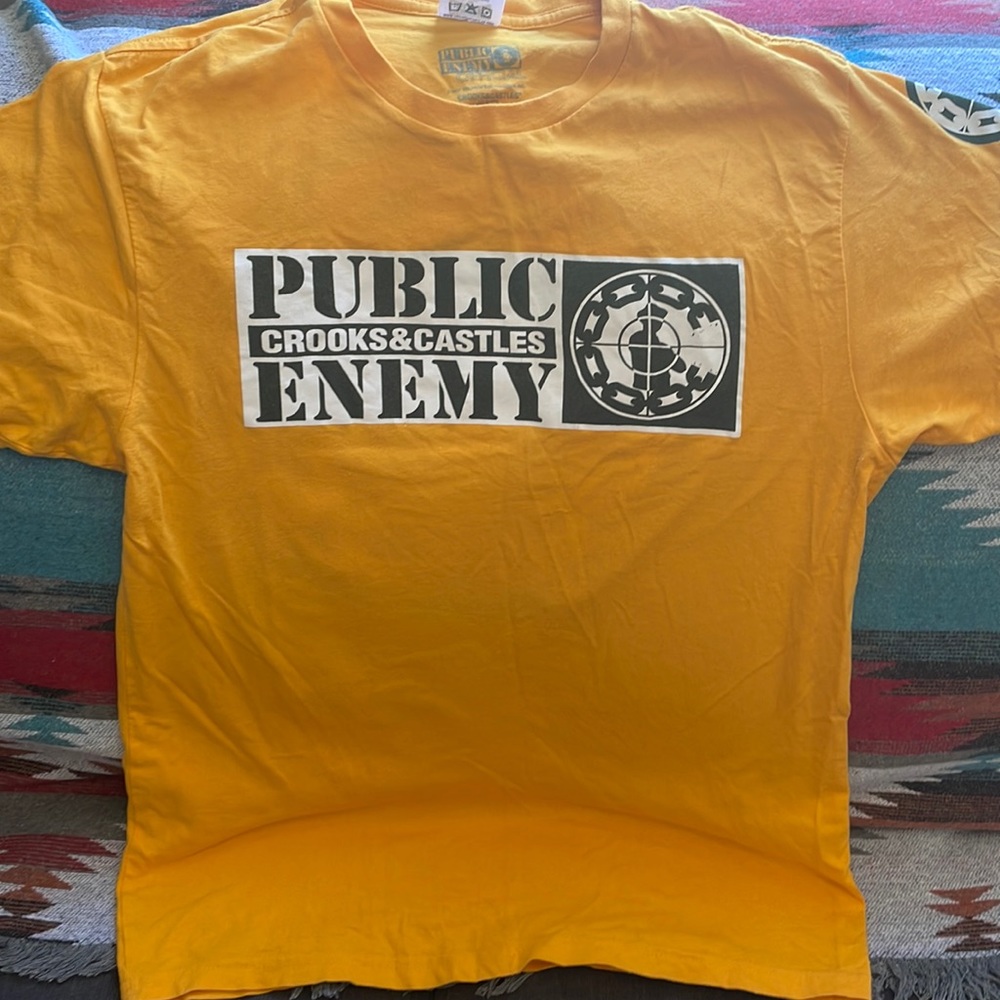Crooks and Castles x Public Enemy collab tee
